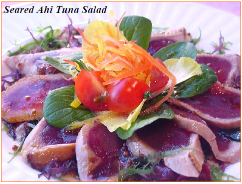 Ahi tuna using Nippon Shokken Condiment and Dressings