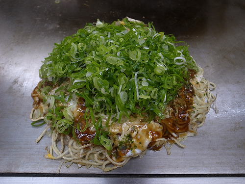 Okonomiyaki in Hiroshima style by pelican, on Flickr