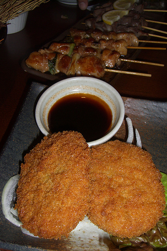 Korokke and Yaki Tori by Social Geek, on Flickr Korokke and Yaki Tori by Social Geek, on Flickr